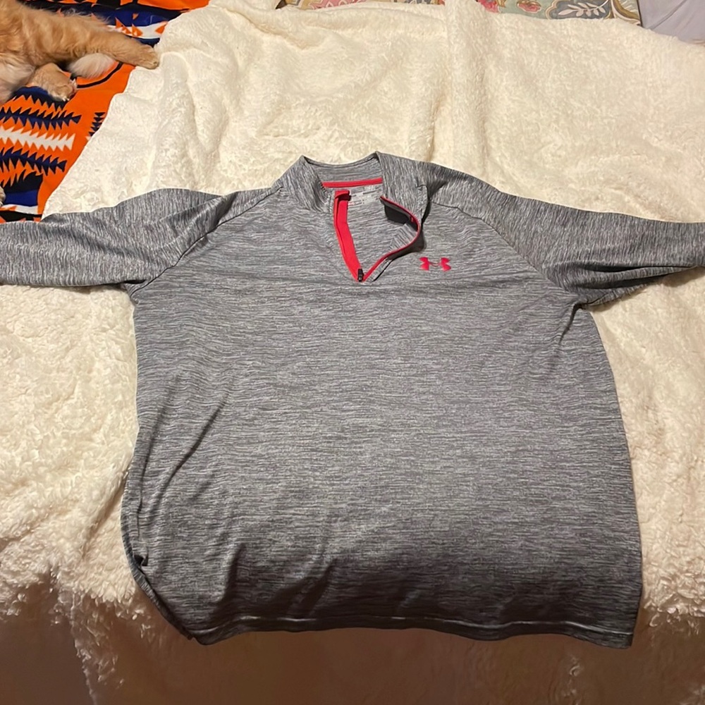 Under Armor long sleeve v neck zip up